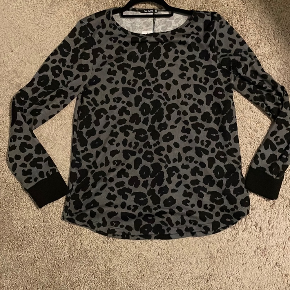 Pink Clover Leopard Sweater